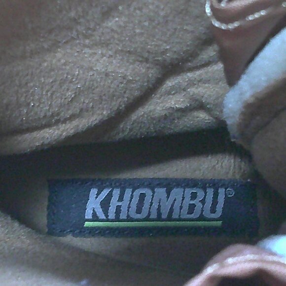 Khombu Cozy Top Sweater Knit Lined Tan Suede Waterproof Winter Snow Boots Size 7 - Picture 8 of 15